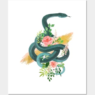 Gold Snake Posters and Art